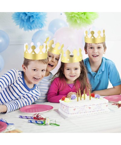 40 Pieces Golden Paper Crowns- Paper Crown for Birthday Party Baby Shower Photo Props - CV18Q6T9KX5 $9.15 Party Hats