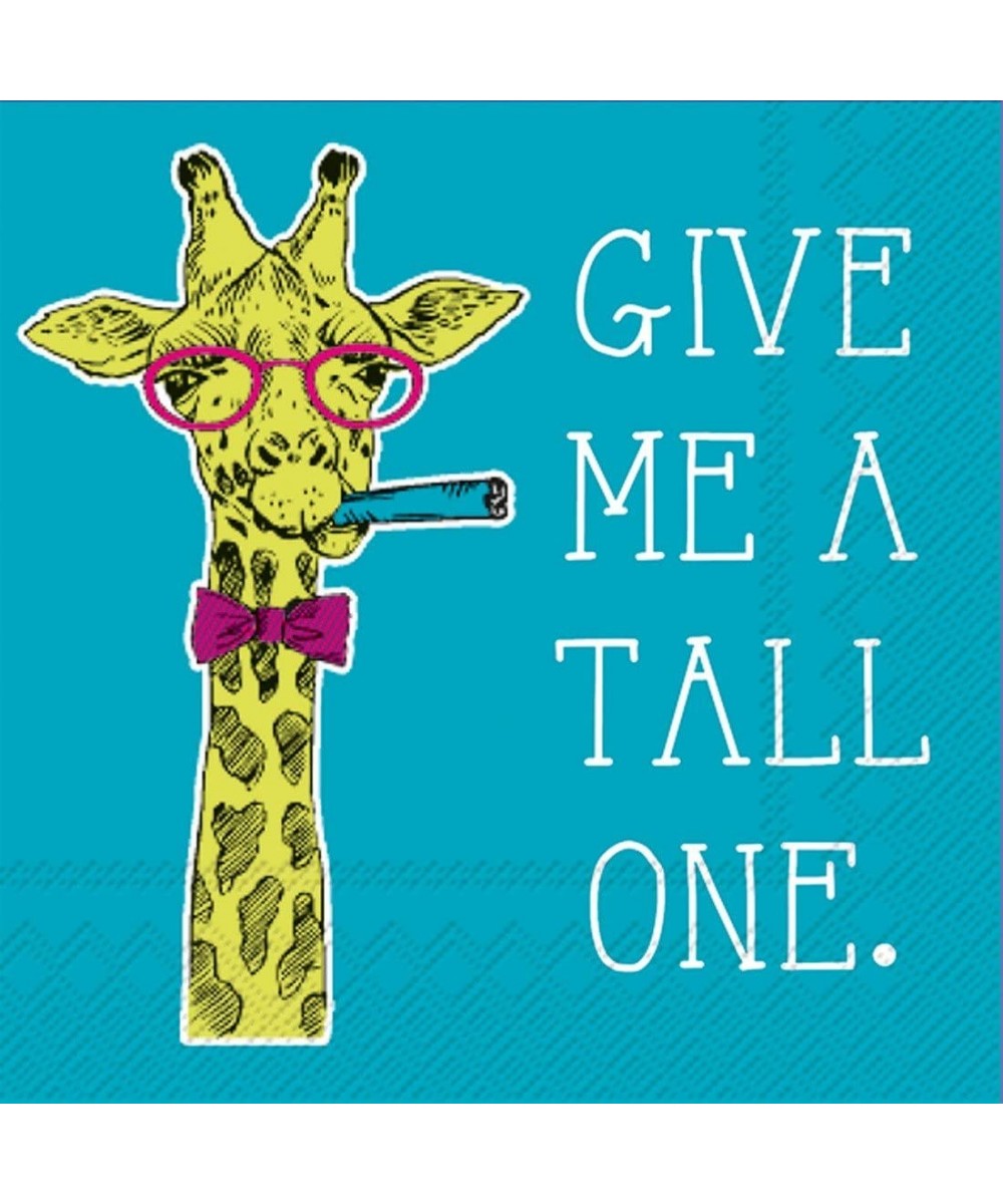 20-Count Rosanne Beck Boho Animals Paper Cocktail Napkins- Give Me a Tall One - Give Me A Tall One - CK11WXU8H6V $8.04 Tableware