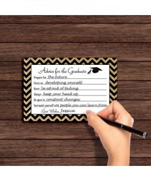 Graduation Advice Cards for the Graduate- Set of 25 - Party Games for High School or College Grad - Class of 2020 Gold and Bl...