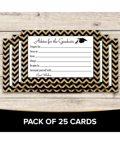 Graduation Advice Cards for the Graduate- Set of 25 - Party Games for High School or College Grad - Class of 2020 Gold and Bl...