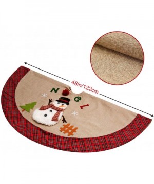 48" Christmas Tree Skirt Tree Skirt Double Layers a Fine Decorative Handicraft for Holiday Party (Beige) - Beige - CY18L7AIW3...