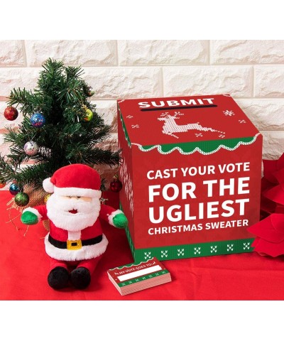 Ugly Sweater Contest Ballot Box Voting Cards - Christmas Xmas Holiday Party Supplies - CX18AKN4QH7 $11.43 Centerpieces