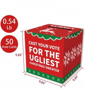 Ugly Sweater Contest Ballot Box Voting Cards - Christmas Xmas Holiday Party Supplies - CX18AKN4QH7 $11.43 Centerpieces