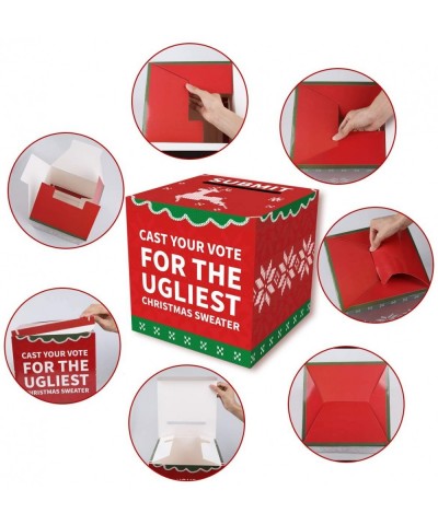 Ugly Sweater Contest Ballot Box Voting Cards - Christmas Xmas Holiday Party Supplies - CX18AKN4QH7 $11.43 Centerpieces