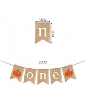 Burlap Pumpkin One Banner Boy Girl 1st Birthday Party Supplies Decoration - CU18YMYEQI9 $5.15 Banners & Garlands