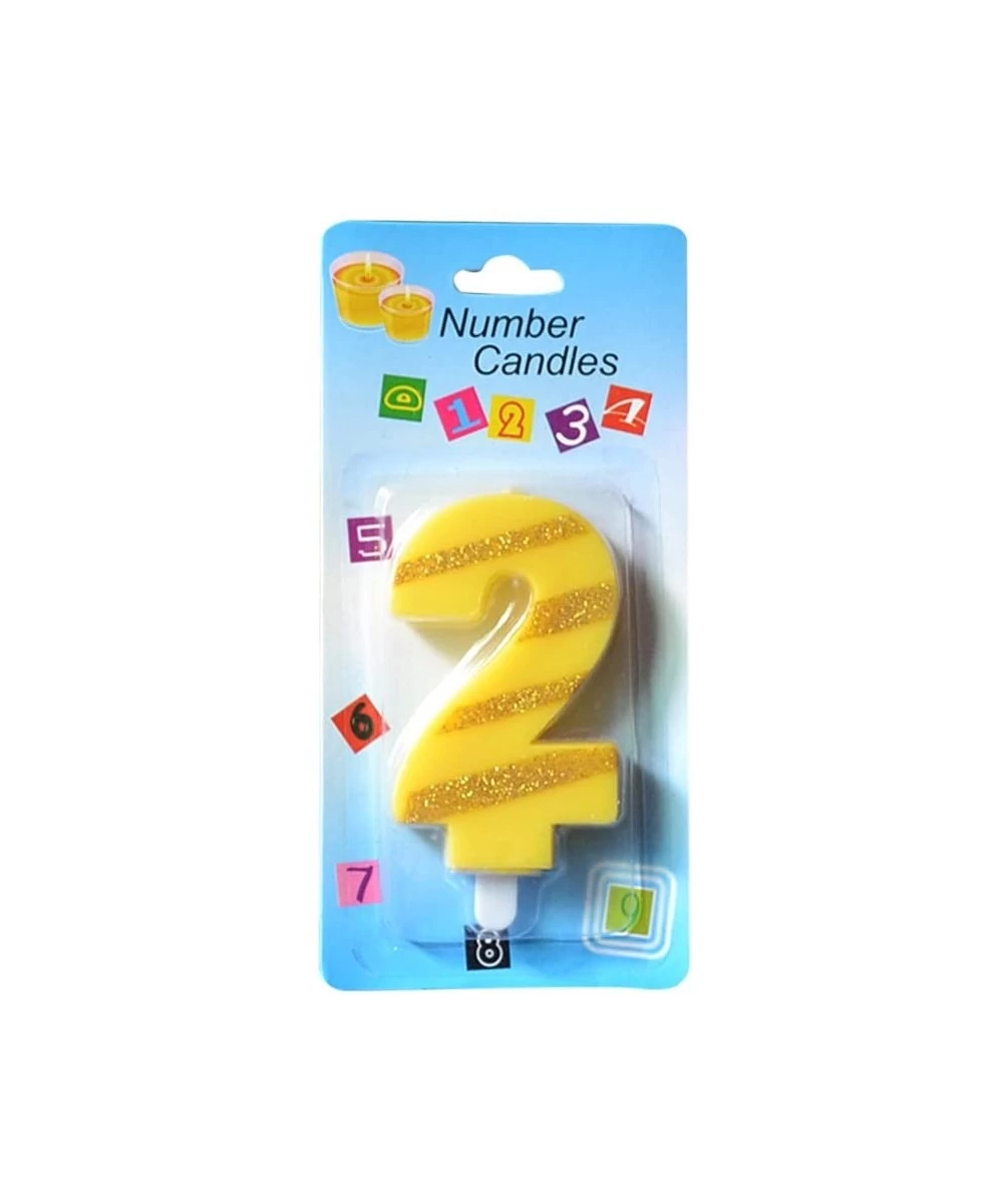 Number 2 Birthday Candles Happy 2nd Birthday Supplies - C012B66MKPB $5.72 Cake Decorating Supplies