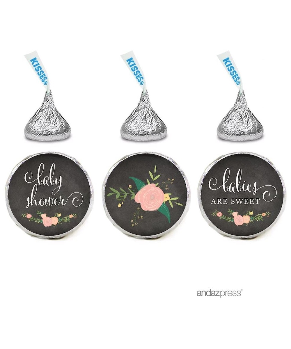 Chalkboard Floral Party Baby Shower Collection- Chocolate Drop Labels for Hershey's Kisses Party Favors- Babies are Sweet- 21...