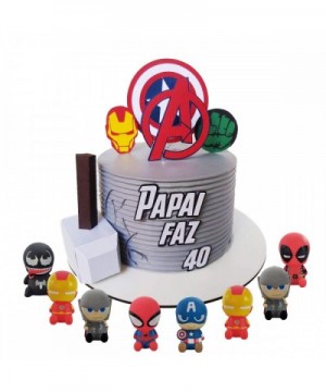 Cake Toppers Picks for Kids Birthday Party- Baby Shower Cake Decorations (the Avengers 8 pcs) - The Avengers 8 Pcs - CX19DII9...