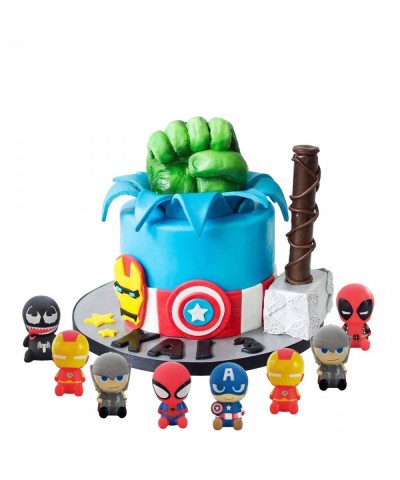 Cake Toppers Picks for Kids Birthday Party- Baby Shower Cake Decorations (the Avengers 8 pcs) - The Avengers 8 Pcs - CX19DII9...