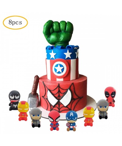 Cake Toppers Picks for Kids Birthday Party- Baby Shower Cake Decorations (the Avengers 8 pcs) - The Avengers 8 Pcs - CX19DII9...