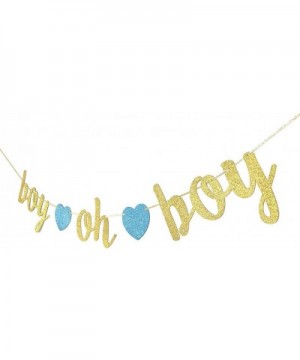 Boy Oh Boy Gold Glitter Banner Sign Garland Pre-Strung for Boy Baby Shower Banner Decorations - Boy - C518Y4H89QL $9.08 Banne...