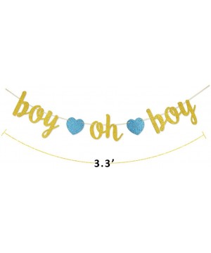 Boy Oh Boy Gold Glitter Banner Sign Garland Pre-Strung for Boy Baby Shower Banner Decorations - Boy - C518Y4H89QL $9.08 Banne...
