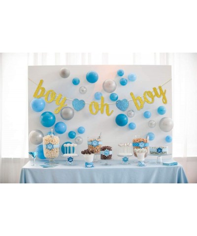 Boy Oh Boy Gold Glitter Banner Sign Garland Pre-Strung for Boy Baby Shower Banner Decorations - Boy - C518Y4H89QL $9.08 Banne...