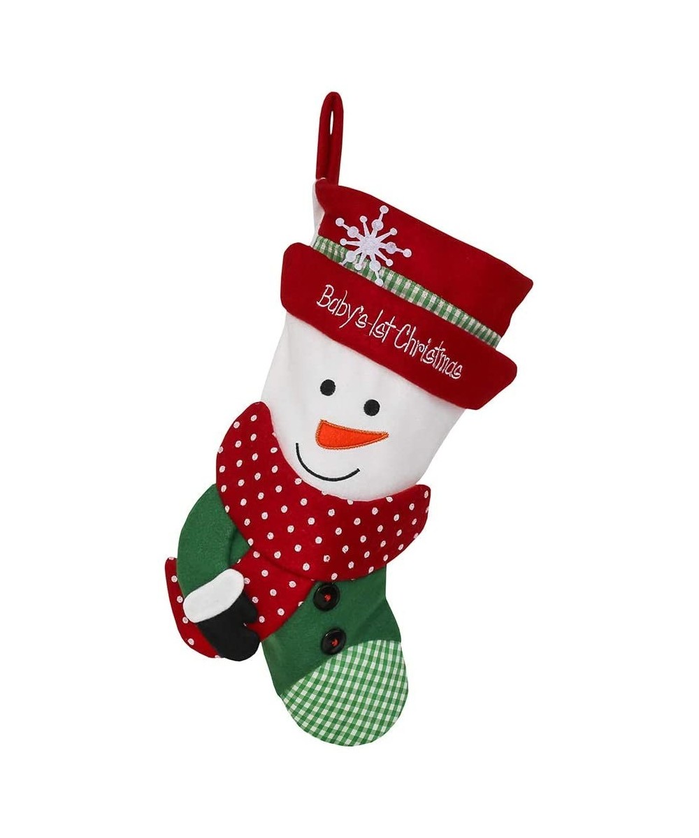 Christmas Stockings with Festive Designs (16 inch 3D Snowman) - 16 Inch 3d Snowman - CX18SZOZGI9 $13.67 Stockings & Holders