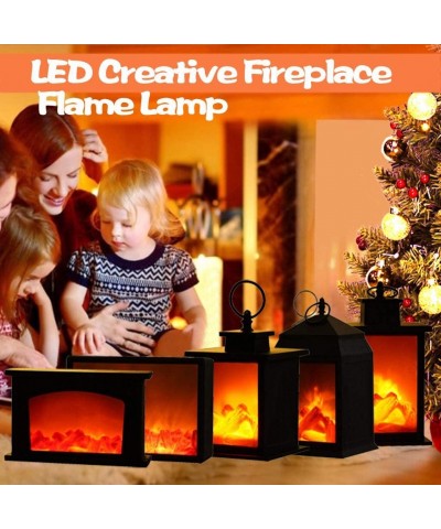 Christmas LED Creative Fireplace Flame Lamp Nordic Style Xmas Decoration Tabletop Ornament Atmosphere Lighting Indoor/Outdoor...