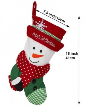 Christmas Stockings with Festive Designs (16 inch 3D Snowman) - 16 Inch 3d Snowman - CX18SZOZGI9 $13.67 Stockings & Holders