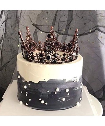 Cake Crown Topper- Baroque Cake Decoration for Wedding Birthday Party Supplies - CJ18RLZYDTW $8.66 Cake & Cupcake Toppers