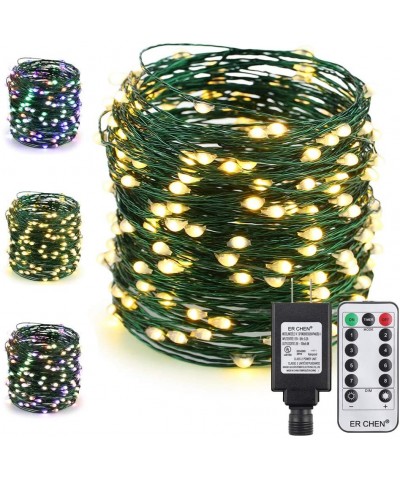 Color Changing LED String Lights Plug in with Remote- 72Ft 200 LED Green Copper Wire Fairy Lights 8Modes Christmas Lights wit...