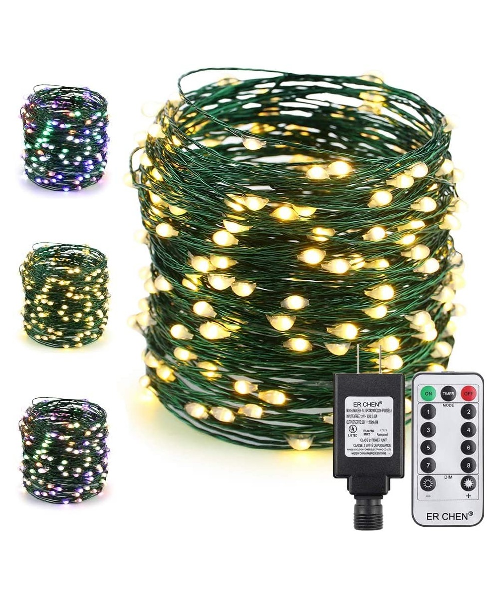 Color Changing LED String Lights Plug in with Remote- 72Ft 200 LED Green Copper Wire Fairy Lights 8Modes Christmas Lights wit...