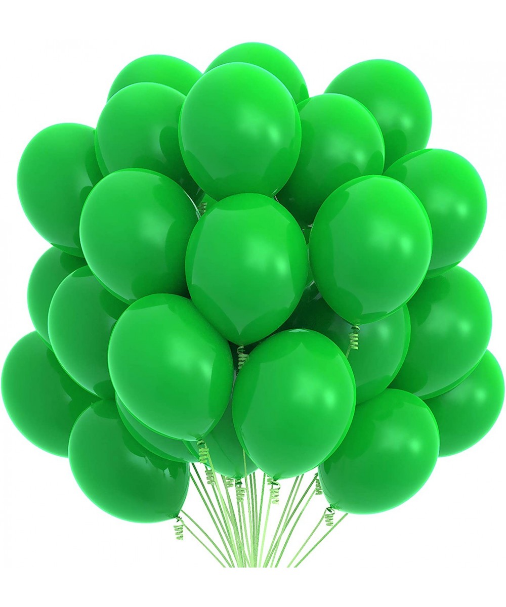 75 Green Party Balloons 12 Inch Green Balloons with Matching Color Ribbon for Green Theme Party Decoration- Weddings- Baby Sh...