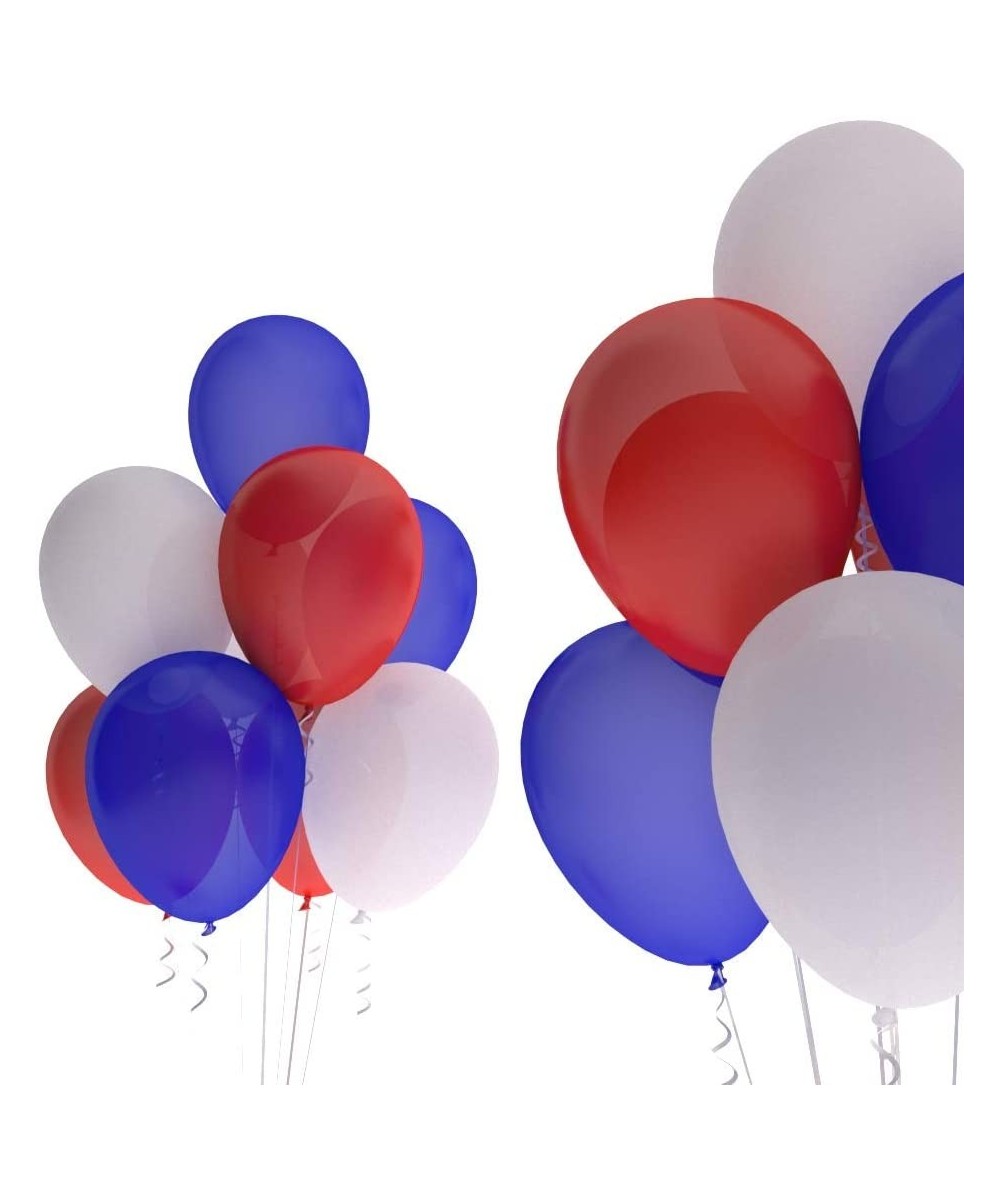 USA Balloon Latex American Patriot 4th July Celebration Color (USA) 10 inch 24 pcs (8 red + 8 Blue + 8 White) Bundle Balloons...