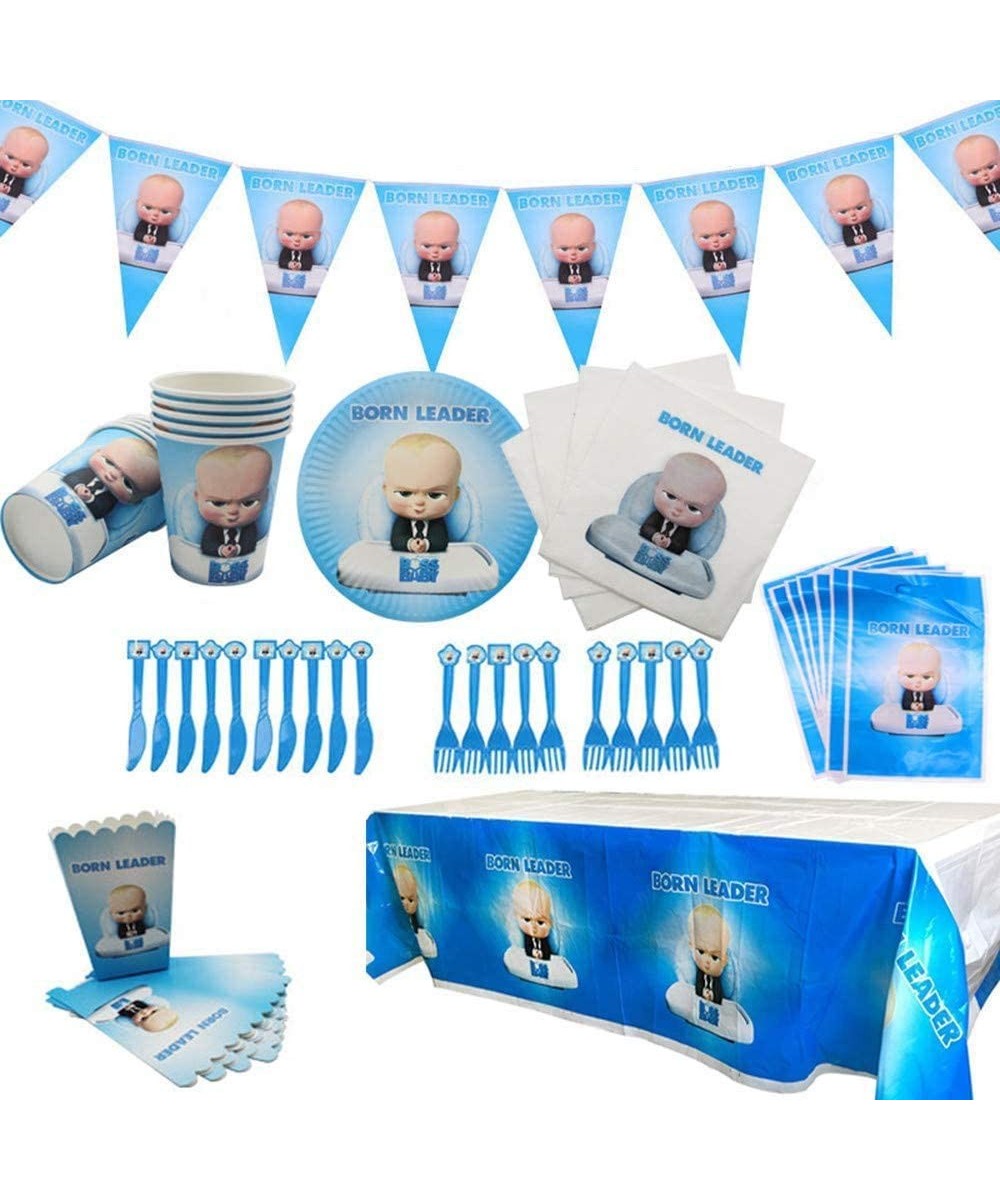 Boss Baby Party Supplies Set 78 Pack Birthday Party Decorations Includes Disposable Tableware Kit- Gift Bag-Banner and Napkin...