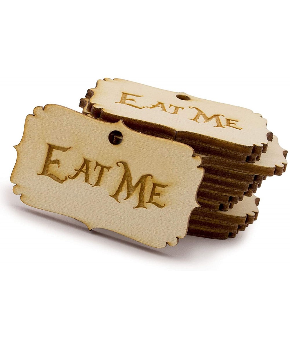 50pcs Alice in The Wonderland Wooden Party Favor Tags (Eat Me) - Eat Me - CF18OWM82AK $13.95 Favors