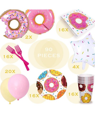 Donut Party Supplies Decorations Balloons - Donut Party Set With Balloons - CV19223ZHUK $16.84 Party Packs