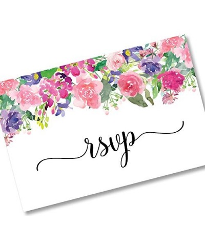 50 Floral RSVP Postcards - Any Occasion - Response Card- RSVP Reply- RSVP kit for Wedding- Rehearsal- Baby Bridal Shower- Bir...