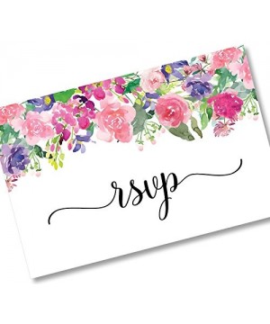 50 Floral RSVP Postcards - Any Occasion - Response Card- RSVP Reply- RSVP kit for Wedding- Rehearsal- Baby Bridal Shower- Bir...