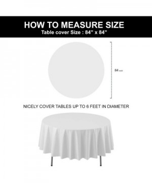 Heavy Duty 84" Round Plastic Table Cover Available in 22 Colors- Ivory - Ivory - CH11015PSG7 $7.83 Tablecovers