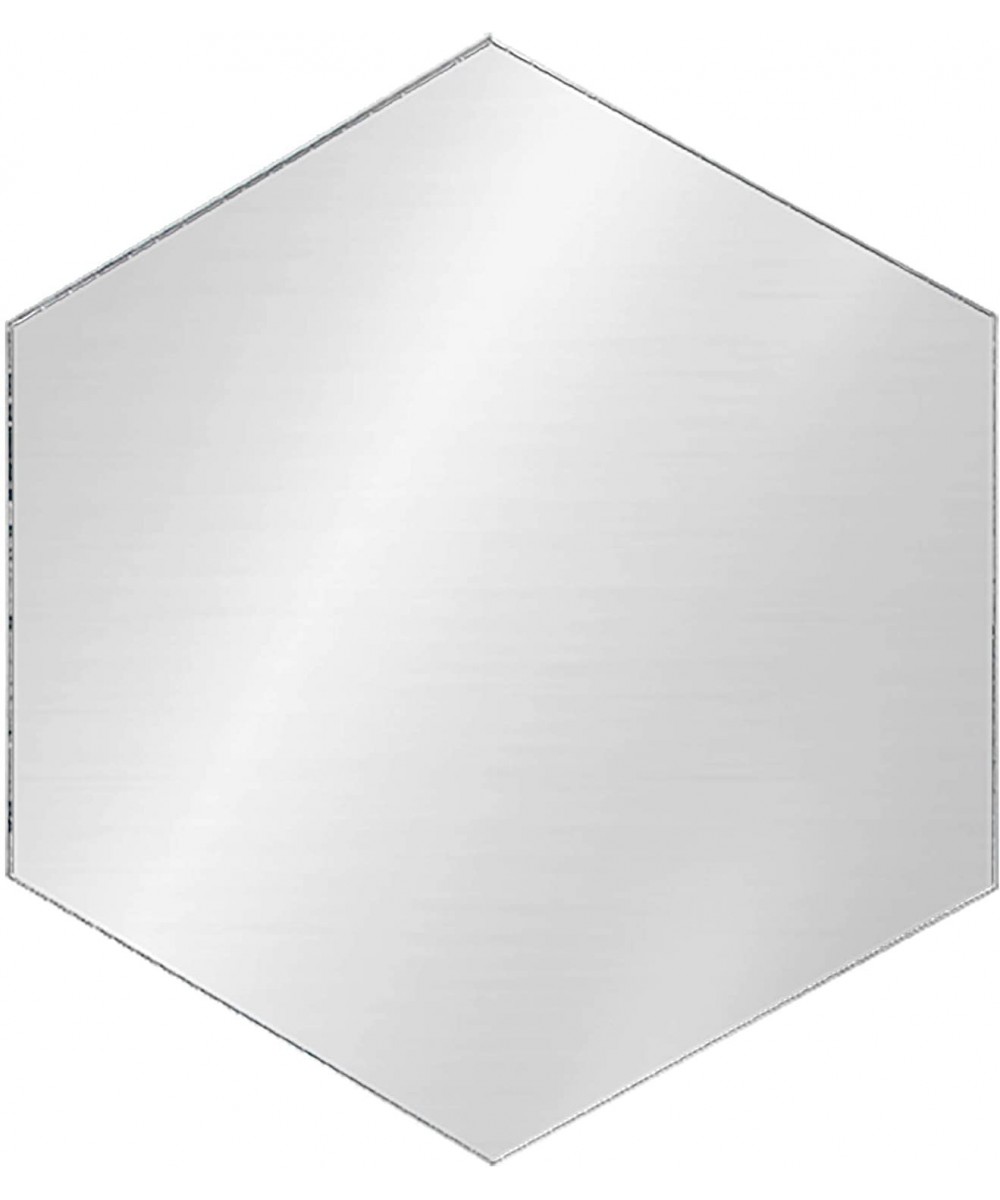 Plastic Mirror Sheet Camping Daycare Gym Driveway Spot Restrooms Speech Therapy Jewelry Makeup (4" Hexagon) - Mirror - C719EL...