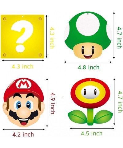 30Pcs Mario Brothers Centerpiece Kit Table Toppers- Luigi Paper Card Centerpiece for Party Decorations Wario Table Toppers Pa...