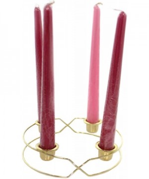 Metal Christmas Advent Wreath Candleholder with Candles 66644 - CC114BLG5E1 $11.23 Candleholders