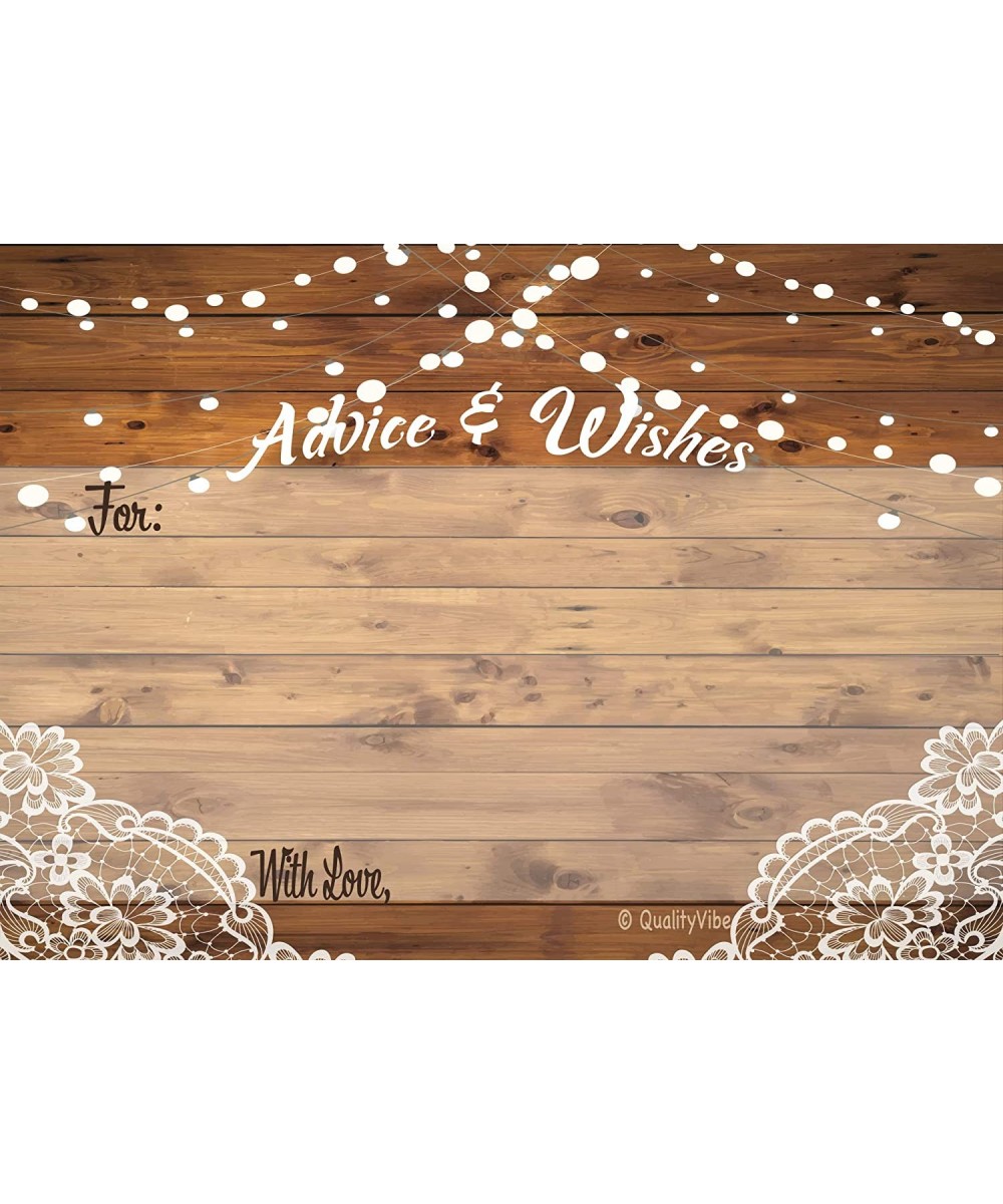 50 Rustic Advice and Wishes Cards for Mr. & Mrs- Bridal Shower- Baby Shower- Graduation & Housewarming Party. - C718YN5TW7D $...
