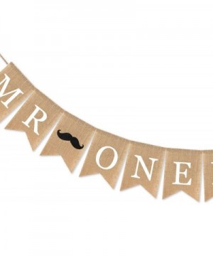 Burlap Mr Onederful Boy First Birthday Little Man Banner Mantel Fireplace Supplies Bunting Garland Decoration - C2198OUSCAY $...