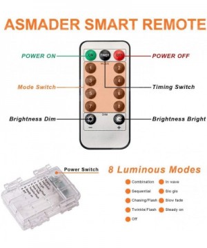 Thanksgiving Autumn Maple Light String 20 LED Light Fairy Light 8 Light Mode Switch (with Remote Control) 3AA Battery Powered...