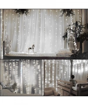 Curtain Lights Led Icicle Christmas String Fairy Wedding Lights 306led 9.8x9.8feet Window Curtain 8modes White Window Light D...