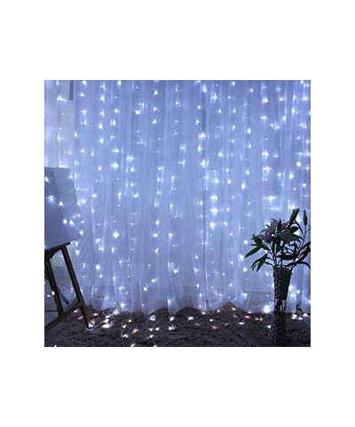 Curtain Lights Led Icicle Christmas String Fairy Wedding Lights 306led 9.8x9.8feet Window Curtain 8modes White Window Light D...