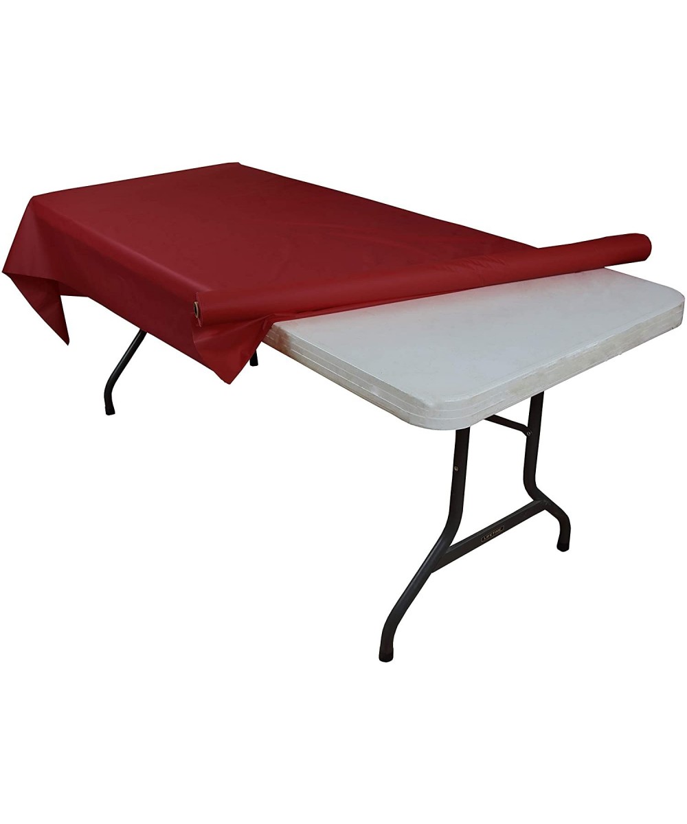 Premium Quality Plastic Table Cover Banquet Rolls 40" X 300' (Burgundy) - Burgundy - C711QH8KW1N $20.30 Tablecovers