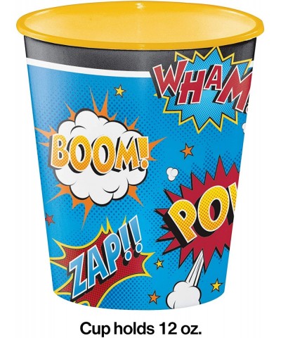 Superhero Slogans Plastic Cups- 12 ct - CX199LS0R4S $10.80 Party Tableware