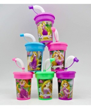 6 Tangled Rapunzel Stickers Birthday Sipper Cups with lids Party Favor Cup - CZ18OE4A8W6 $10.04 Party Tableware
