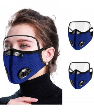Face Protective Shield with Breathing Valves- Upgraded Cotton Face Bandana- Face Guard with Eye Shield- Dustproof Outdoor Spo...