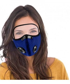 Face Protective Shield with Breathing Valves- Upgraded Cotton Face Bandana- Face Guard with Eye Shield- Dustproof Outdoor Spo...