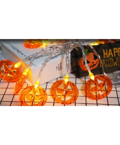 Halloween Decoration String Lights with Battery Operated- 14.7 FT 30 LED Orange Jack-O-Lantern- Warm Light Pumpkins Lights fo...