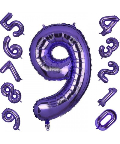 40 Inch Number Balloons Purple Number 9 Helium Foil Birthday Party Decorations Digit Balloons - Number 9 Balloon - CR18UQ8C89...