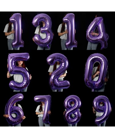 40 Inch Number Balloons Purple Number 9 Helium Foil Birthday Party Decorations Digit Balloons - Number 9 Balloon - CR18UQ8C89...