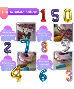 40 Inch Number Balloons Purple Number 9 Helium Foil Birthday Party Decorations Digit Balloons - Number 9 Balloon - CR18UQ8C89...