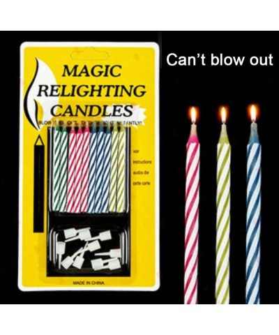 20pcs Funny Magic Trick Relighting Candle Birthday Cake Decors Party Joke Xmas Gift - CI184Z0ONDO $4.30 Birthday Candles