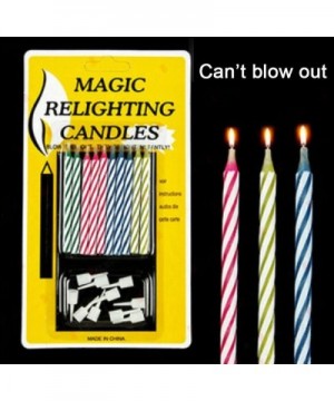 20pcs Funny Magic Trick Relighting Candle Birthday Cake Decors Party Joke Xmas Gift - CI184Z0ONDO $4.30 Birthday Candles